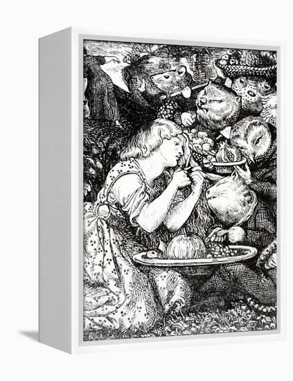 Frontispece to 'Goblin Market and Other Poems' by Christina Rossetti, Engraved by William Morris-Dante Gabriel Rossetti-Framed Premier Image Canvas