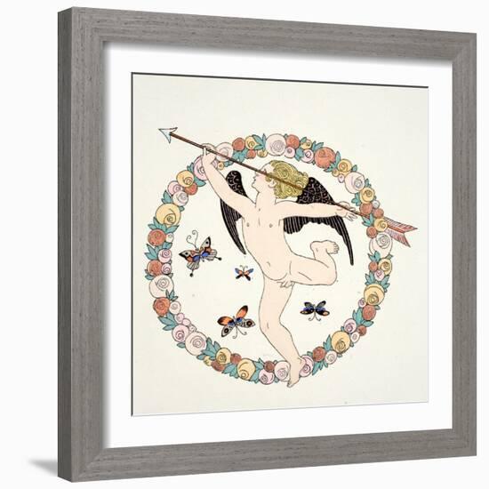 Frontispeice in 'Falbalas and Fanfreluches, Almanach des Modes Présentes, P-Georges Barbier-Framed Giclee Print