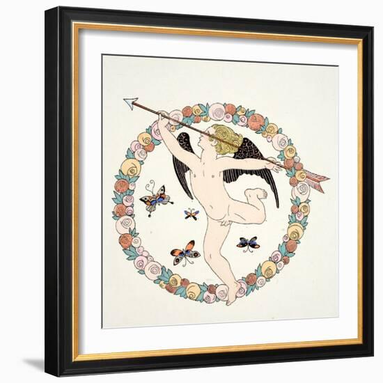 Frontispeice in 'Falbalas and Fanfreluches, Almanach des Modes Présentes, P-Georges Barbier-Framed Giclee Print