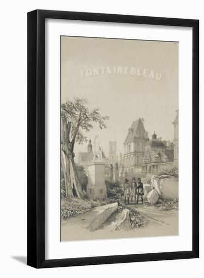 Frontispice d'un album de Denecourt : Porte du Baptistère, Statue d'Ulysse par Petitot, le-Philippe Benoist-Framed Giclee Print