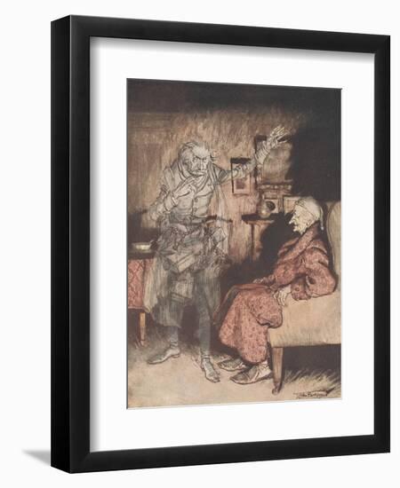 Frontispiece - a Christmas Carol, 1915-Arthur Rackham-Framed Giclee Print