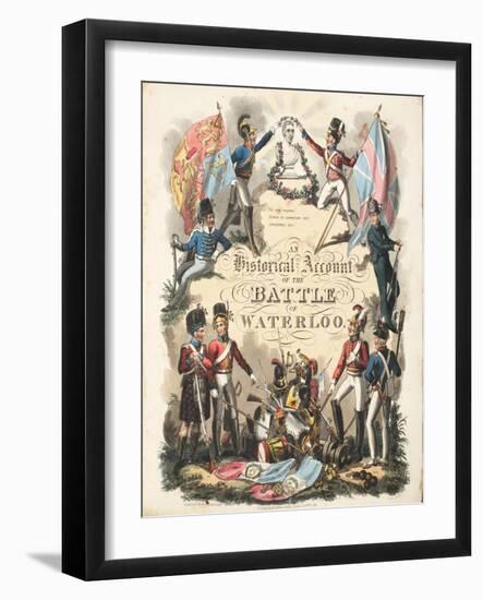 Frontispiece, 'An Historical Account of the Battle of Waterloo' by William Mudford, Engraved by…-George Cruikshank-Framed Giclee Print