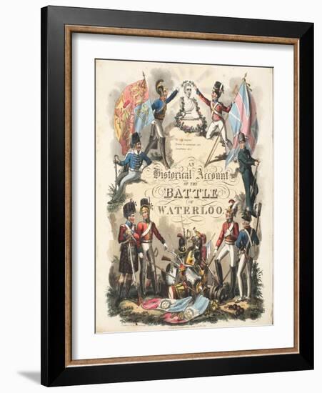 Frontispiece, 'An Historical Account of the Battle of Waterloo' by William Mudford, Engraved by…-George Cruikshank-Framed Giclee Print