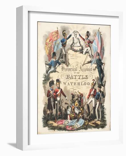 Frontispiece, 'An Historical Account of the Battle of Waterloo' by William Mudford, Engraved by…-George Cruikshank-Framed Giclee Print