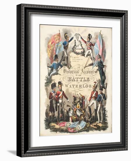 Frontispiece, 'An Historical Account of the Battle of Waterloo' by William Mudford, Engraved by…-George Cruikshank-Framed Giclee Print