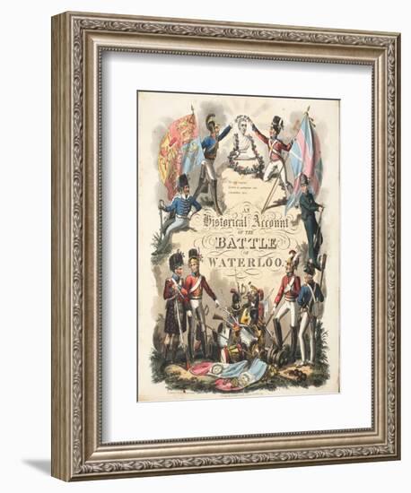 Frontispiece, 'An Historical Account of the Battle of Waterloo' by William Mudford, Engraved by…-George Cruikshank-Framed Giclee Print