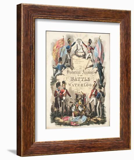 Frontispiece, 'An Historical Account of the Battle of Waterloo' by William Mudford, Engraved by…-George Cruikshank-Framed Giclee Print