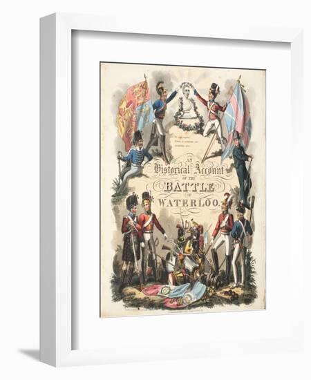 Frontispiece, 'An Historical Account of the Battle of Waterloo' by William Mudford, Engraved by…-George Cruikshank-Framed Giclee Print