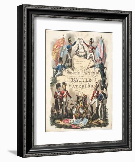 Frontispiece, 'An Historical Account of the Battle of Waterloo' by William Mudford, Engraved by…-George Cruikshank-Framed Giclee Print