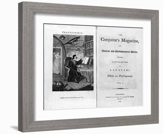 Frontispiece and Titlepage of The Conjuror's Magazine, Pub. 1792-null-Framed Giclee Print