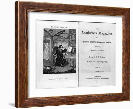 Frontispiece and Titlepage of The Conjuror's Magazine, Pub. 1792-null-Framed Giclee Print