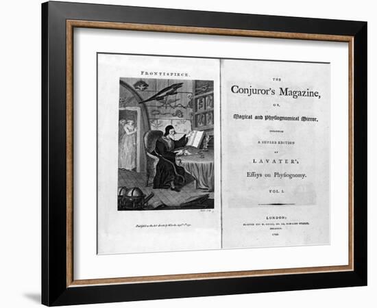 Frontispiece and Titlepage of The Conjuror's Magazine, Pub. 1792-null-Framed Giclee Print