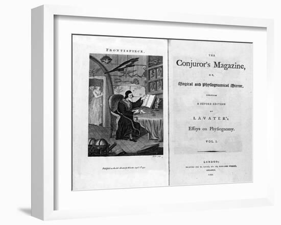 Frontispiece and Titlepage of The Conjuror's Magazine, Pub. 1792-null-Framed Giclee Print