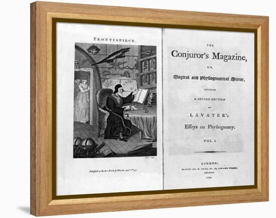 Frontispiece and Titlepage of The Conjuror's Magazine, Pub. 1792-null-Framed Premier Image Canvas