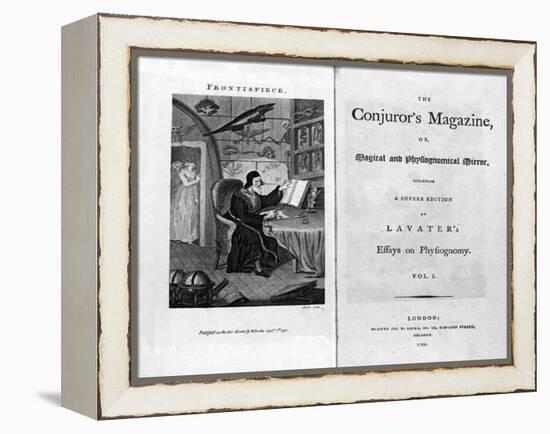 Frontispiece and Titlepage of The Conjuror's Magazine, Pub. 1792-null-Framed Premier Image Canvas