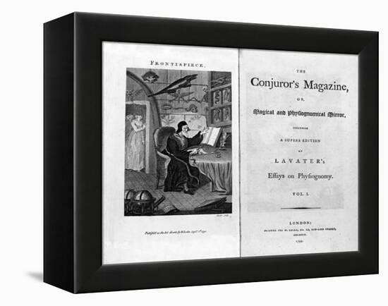 Frontispiece and Titlepage of The Conjuror's Magazine, Pub. 1792-null-Framed Premier Image Canvas