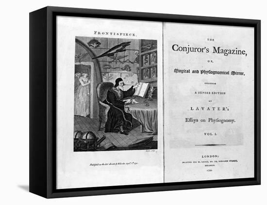 Frontispiece and Titlepage of The Conjuror's Magazine, Pub. 1792-null-Framed Premier Image Canvas