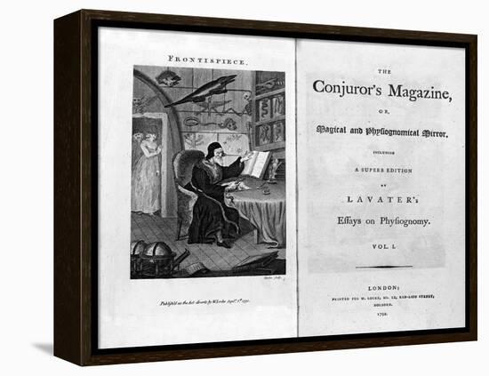 Frontispiece and Titlepage of The Conjuror's Magazine, Pub. 1792-null-Framed Premier Image Canvas