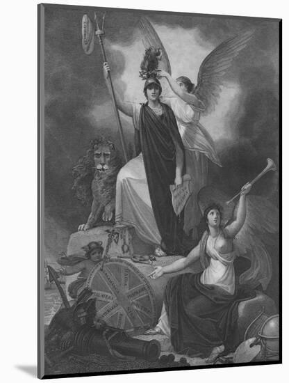 Frontispiece - Britannia holding the Trident of Neptune-Unknown-Mounted Giclee Print