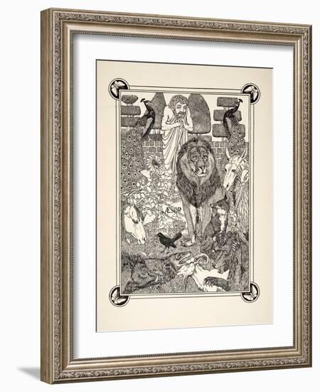 Frontispiece, from A Hundred Fables of Aesop, Pub.1903 (Engraving)-Percy James Billinghurst-Framed Giclee Print