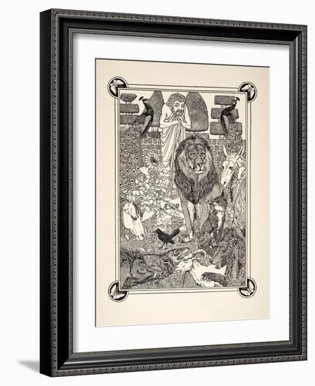 Frontispiece, from A Hundred Fables of Aesop, Pub.1903 (Engraving)-Percy James Billinghurst-Framed Giclee Print