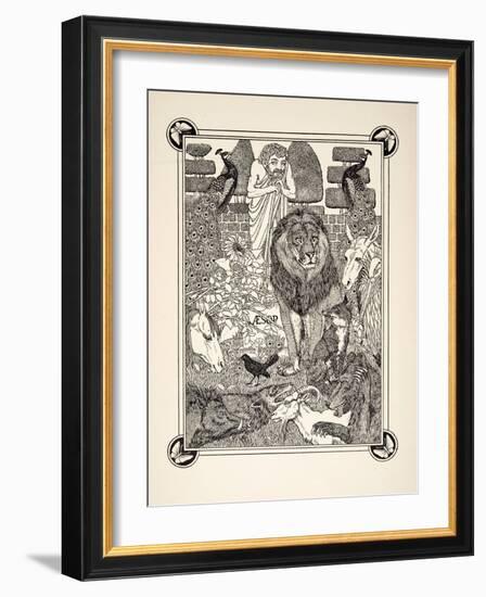 Frontispiece, from A Hundred Fables of Aesop, Pub.1903 (Engraving)-Percy James Billinghurst-Framed Giclee Print