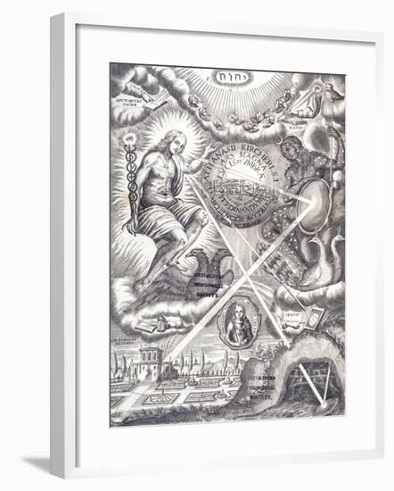 Frontispiece from Athanasius Kircher's Ars Magna Lucis Et Umbrae-null-Framed Giclee Print