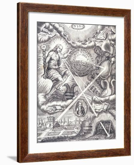 Frontispiece from Athanasius Kircher's Ars Magna Lucis Et Umbrae-null-Framed Giclee Print