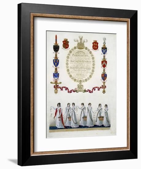 Frontispiece, from 'Ceremonial of the Coronation of His Most Sacred Majesty King George the Fourth'-John Whittaker-Framed Giclee Print