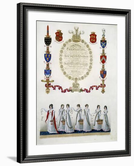 Frontispiece, from 'Ceremonial of the Coronation of His Most Sacred Majesty King George the Fourth'-John Whittaker-Framed Giclee Print