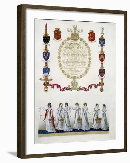 Frontispiece, from 'Ceremonial of the Coronation of His Most Sacred Majesty King George the Fourth'-John Whittaker-Framed Giclee Print