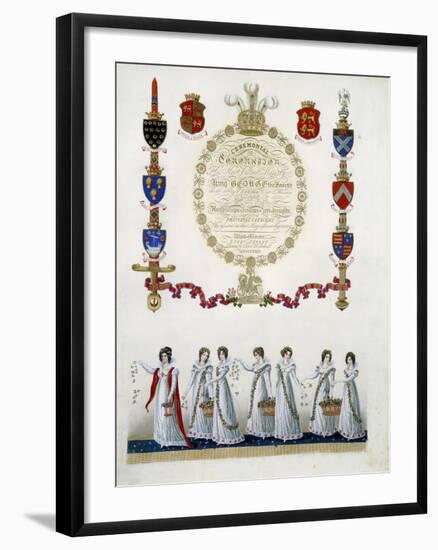 Frontispiece, from 'Ceremonial of the Coronation of His Most Sacred Majesty King George the Fourth'-John Whittaker-Framed Giclee Print