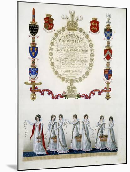 Frontispiece, from 'Ceremonial of the Coronation of His Most Sacred Majesty King George the Fourth'-John Whittaker-Mounted Giclee Print