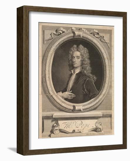 Frontispiece from 'Works' by Alexander Pope, London 1717-George Vertue-Framed Giclee Print