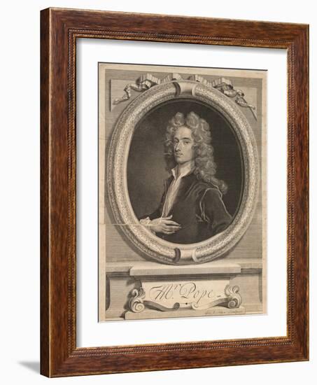 Frontispiece from 'Works' by Alexander Pope, London 1717-George Vertue-Framed Giclee Print