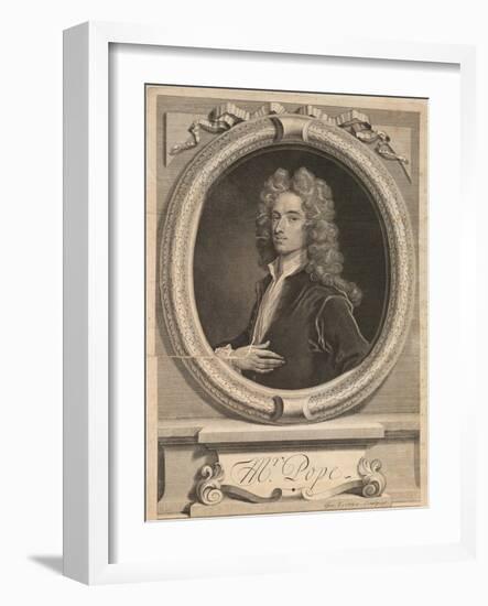 Frontispiece from 'Works' by Alexander Pope, London 1717-George Vertue-Framed Giclee Print