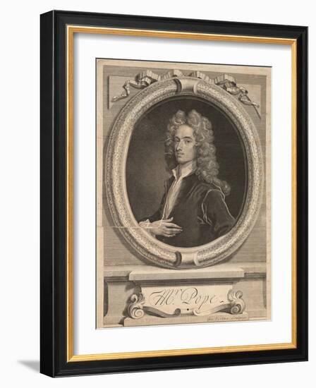 Frontispiece from 'Works' by Alexander Pope, London 1717-George Vertue-Framed Giclee Print