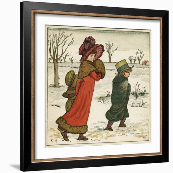 Frontispiece, Kate Greenaway's Birthday Book for Children-Kate Greenaway-Framed Art Print