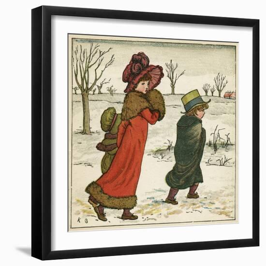 Frontispiece, Kate Greenaway's Birthday Book for Children-Kate Greenaway-Framed Art Print