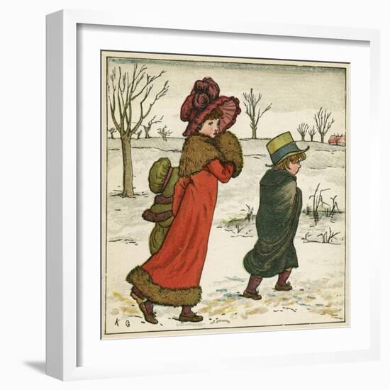 Frontispiece, Kate Greenaway's Birthday Book for Children-Kate Greenaway-Framed Art Print