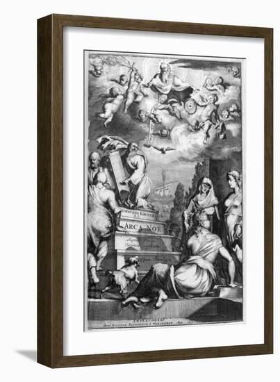 Frontispiece of Arca Noe, 1675-Athanasius Kircher-Framed Giclee Print