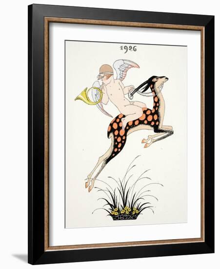 Frontispiece of 'Falbalas and Fanfreluches, Almanach des Modes Présentes, P-Georges Barbier-Framed Giclee Print