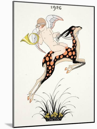 Frontispiece of 'Falbalas and Fanfreluches, Almanach des Modes Présentes, P-Georges Barbier-Mounted Giclee Print