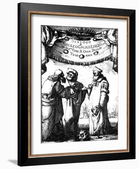 Frontispiece of Galileo's Dialogo Dei Massimi Sistemi, 1632-Stefano Della Bella-Framed Giclee Print