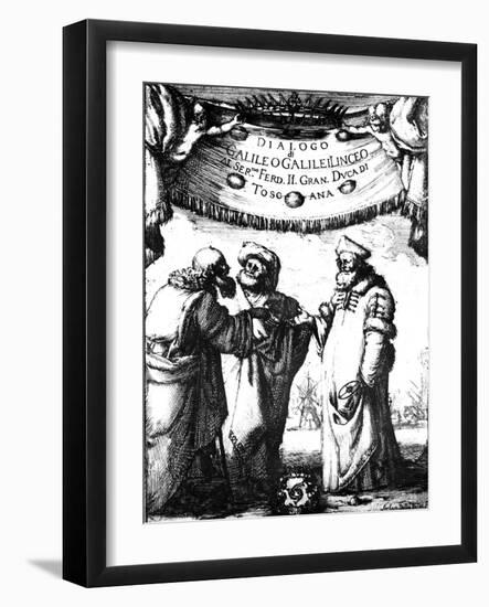 Frontispiece of Galileo's Dialogo Dei Massimi Sistemi, 1632-Stefano Della Bella-Framed Giclee Print