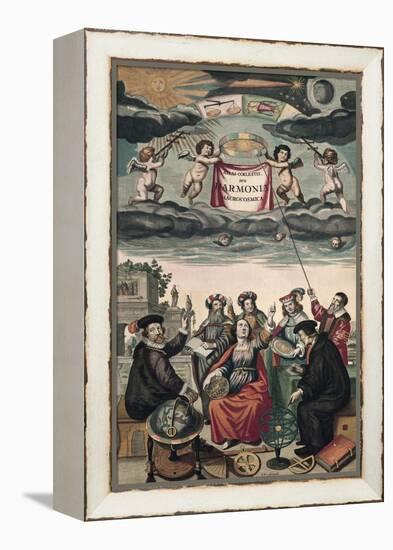 Frontispiece of 'Harmonia Macrocosmica' or 'Celestial Atlas'-Andreas Cellarius-Framed Stretched Canvas