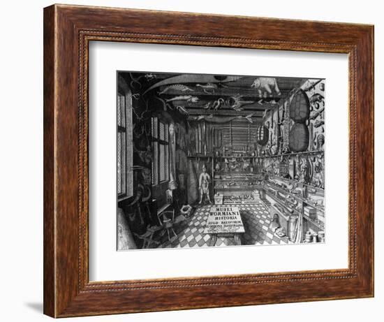 Frontispiece of Ole Worm's Cabinet of Curiosities from 'Museum Wormianum' by Ole Worm-G. Wingendorp-Framed Giclee Print