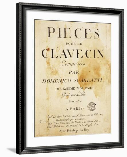 Frontispiece of Pieces Pour Le Clavecin by Domenico Scarlatti-null-Framed Giclee Print