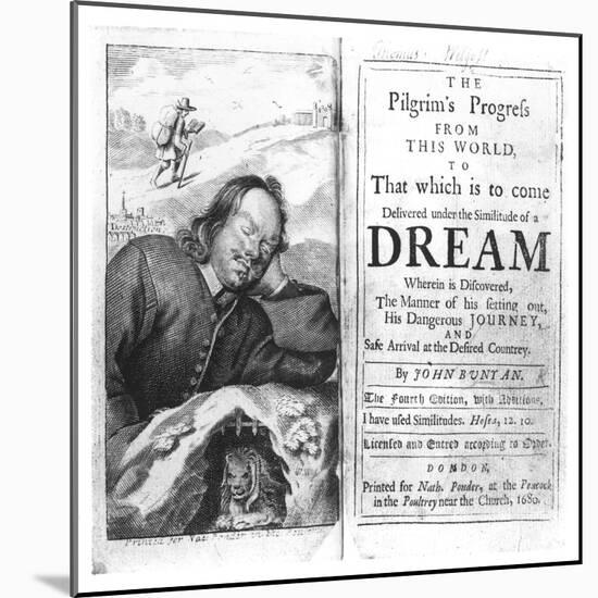 Frontispiece of The Pilgrim's Progress by John Bunyan-null-Mounted Giclee Print