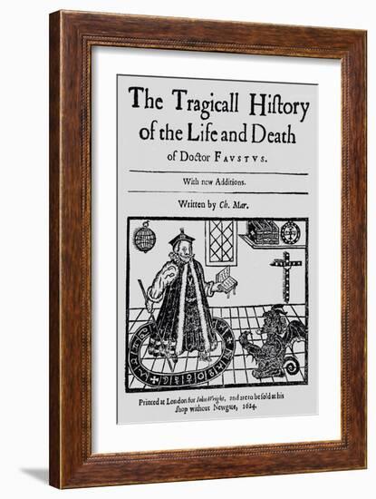 Frontispiece of "The Tragicall History of the Life and Death of Doctor Faustus"-null-Framed Giclee Print